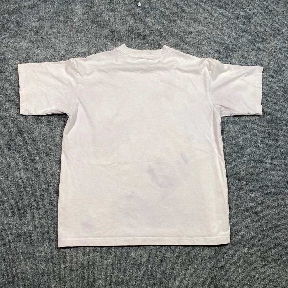 MUDE Men's Thermal Handprint Graphic T-Shirt Light Lilac Streetwear Size S - Picture 2 of 9